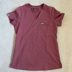 Figs Scrub Top XXS mauve pink